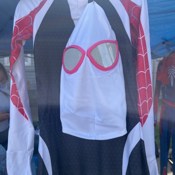 Adult Gwen Cosplay Costumes Across The Spider-Verse Gwen Halloween Suit - Picture 7 of 8